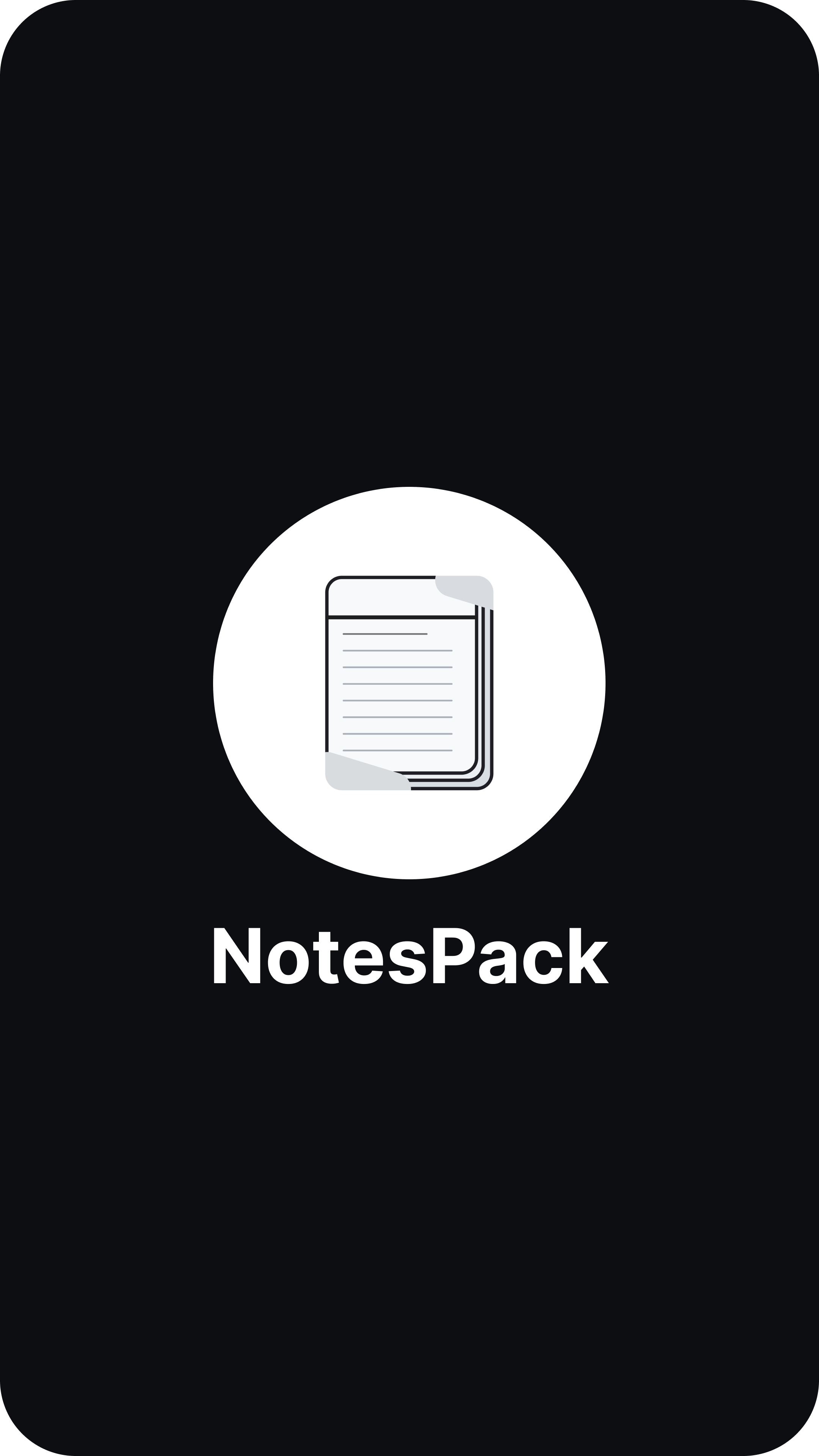 NotesPack Showcase Screen